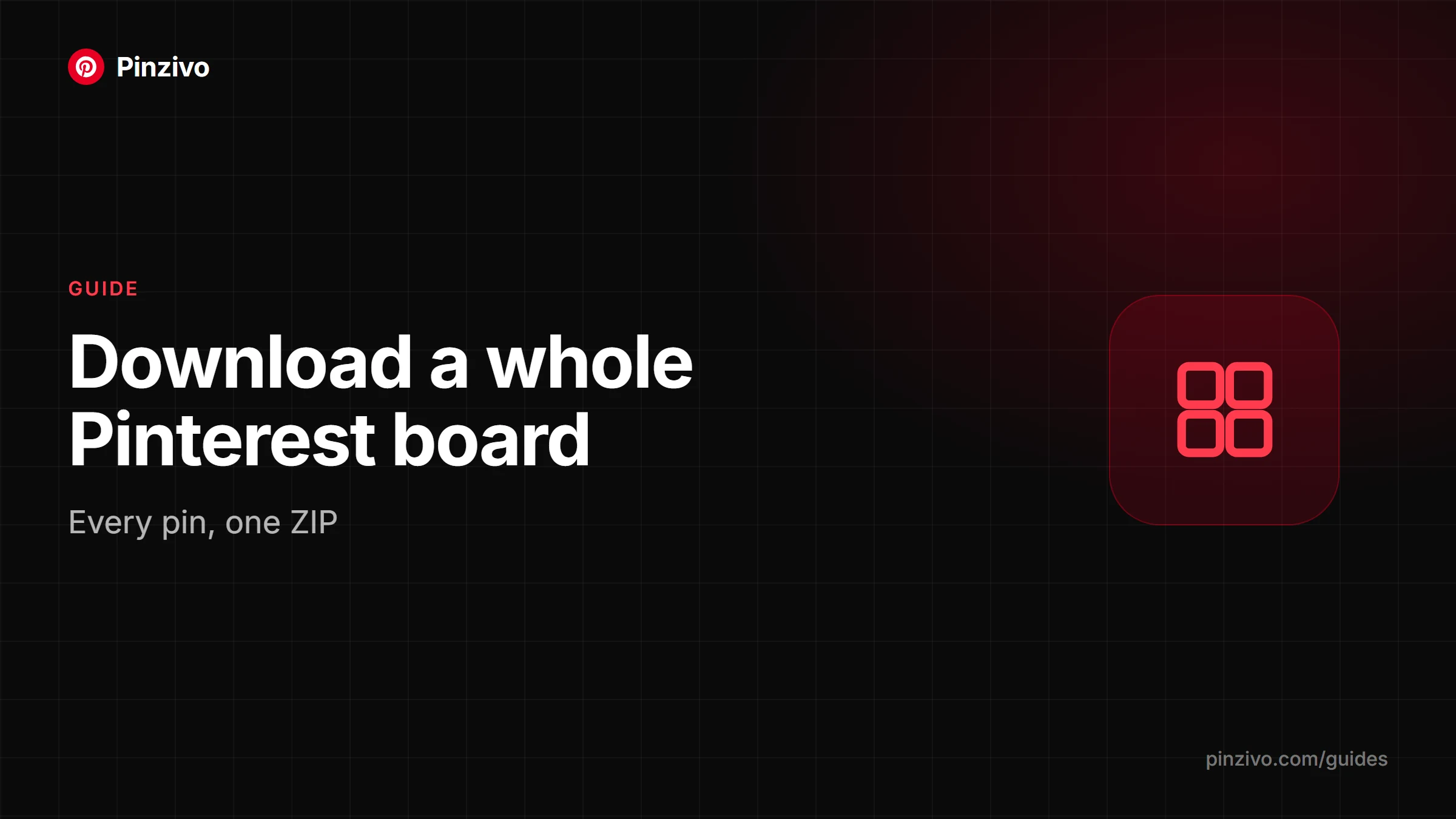 Download a whole Pinterest board: Pinzivo guide