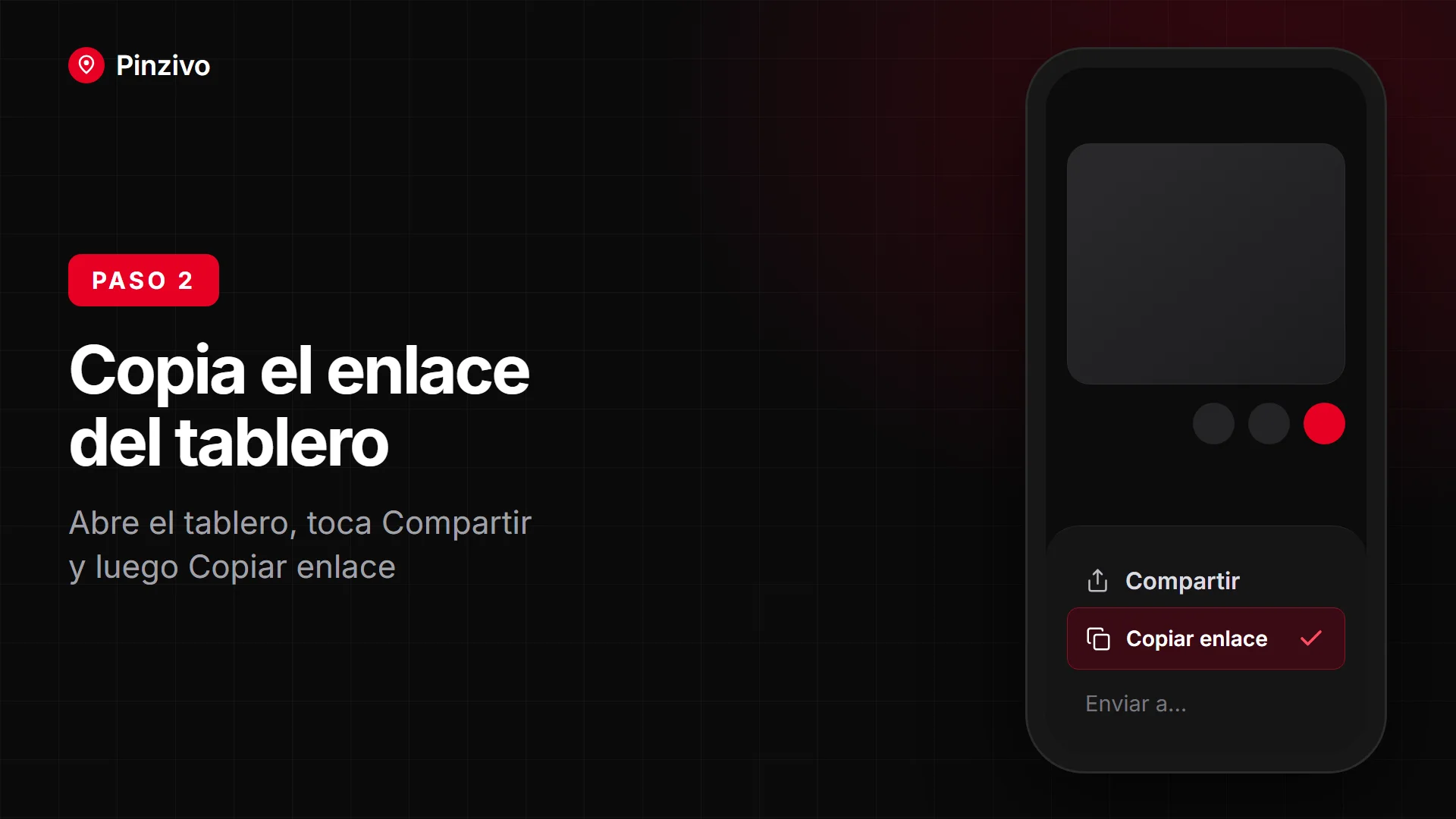 Copiar el enlace de un tablero de Pinterest con Compartir y Copiar enlace