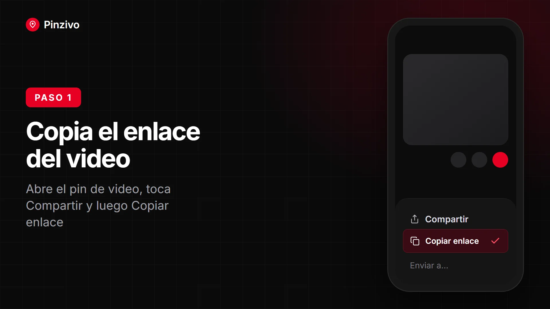 Copia el enlace de un video de Pinterest desde el celular con el menú Compartir