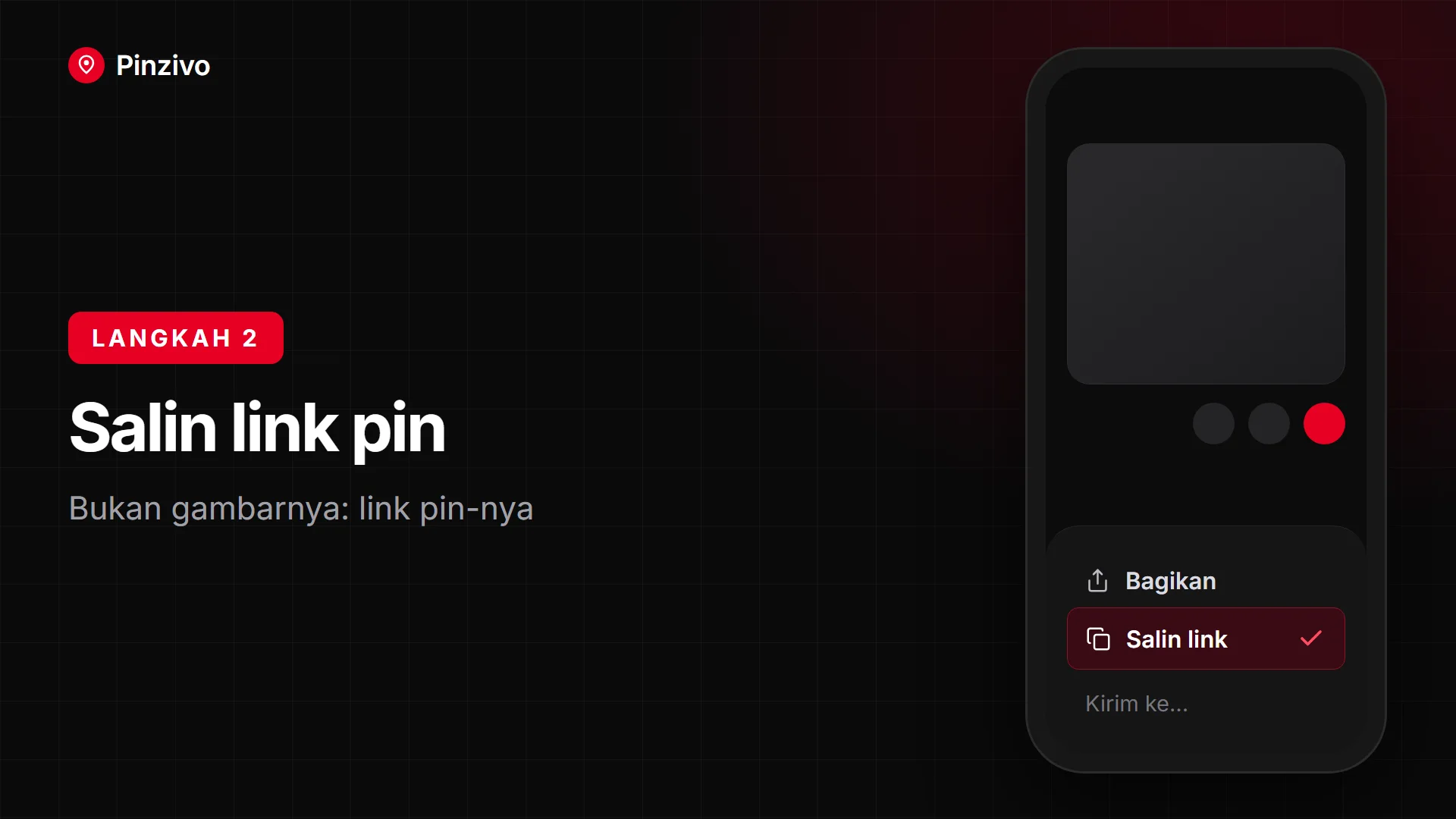 Salin link pin foto Pinterest lewat Bagikan, bukan menyimpan gambarnya langsung